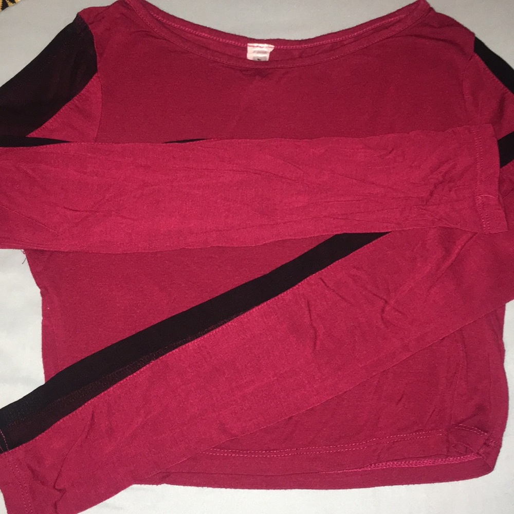 Maroon Crop Top